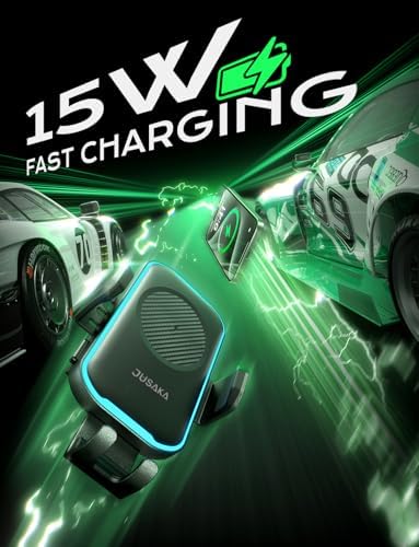 Optimal 15 W Wireless Car Charger with Auto-Clamping Phone Holder – Fast Charging for i Phone 12-16 & Samsung Galaxy S10+ to S24 Ultra – Sleek Black Design for Modern Vehicles – Effortless Installation & Ultimate Device Security on the Road