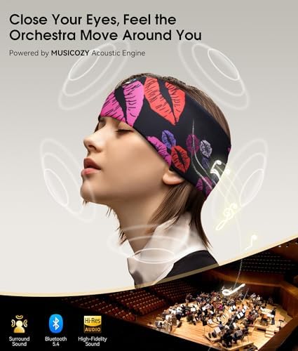 Revolutionary Bluetooth 5.4 Sleep Mask Headphones with Superior HD Sound Quality – Ultimate Comfort Music Headband Perfect for Travel, Yoga, and Running – Exceptional Gift Option for All, Featuring Unmatched Compatibility for an Elevated Listening Experience