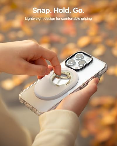 Transform Your Mobile Experience with the andobil 2025 Magnetic Phone Grip – Ultimate Mag Safe Compatibility for i Phone 16 Plus, 15, 14, 13 Pro Max, and Mini – Elegant Oval Design in Timeless White – Ultra-Lightweight, Ergonomically Designed for Comfort – Snap-On Installation for Secure and Effortless Use – Ideal for Photography, Streaming, and Texting – Revolutionize Your Smartphone Setup Today!