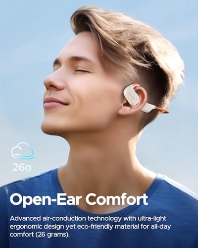 truefree F2 Open Ear Bluetooth 5.3 Sport Headphones – Wireless Air Conduction Earbuds with 16.2 mm Enhanced Bass, Dual Mic for Clear Calls, 15-Hour Playtime, Multipoint Connection, and App Control for Ultimate Compatibility and Performance