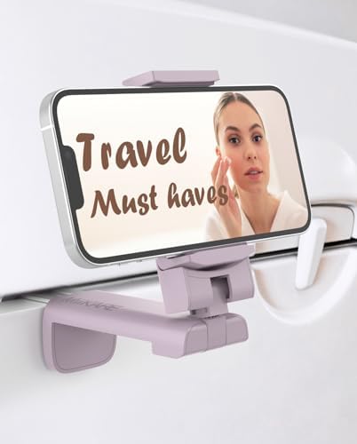 Mii KARE Universal Airplane Phone Holder – Innovative 360-Degree Rotating Smartphone Mount for Ultimate In-Flight Entertainment, Lightweight and Durable Travel Companion for Effortless Viewing on Tray Tables, Perfect for Long Flights and Quick Getaways