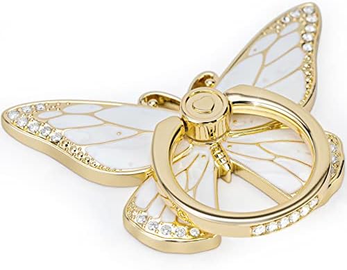 Glitter Butterfly Phone Ring Grip Holder – 360-Degree Rotating Kickstand for i Phone, Samsung Galaxy & Android – Stylish Rhinestone Design for Enhanced Durability and Comfort – Perfect Gift for Women and Girls – Secure Adhesive for Optimal Grip – Versatile Stand for Video Calls, Streaming & More