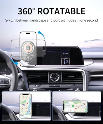 Lexus RX/RX Hybrid 2020-2022 Premium Wireless Charging Phone Holder – 360° Rotating Magnetic Mount for Effortless Hands-Free Navigation & Enhanced Charging Efficiency – Sleek Design for Modern Drivers – Ultimate Car Accessory for Seamless Connectivity