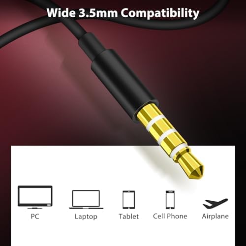 Jiunai Gradient Purple Wired Earbuds – High-Fidelity 3.5 mm Noise-Isolating In-Ear Headphones with Built-In Microphone, Volume Control & Tangle-Free Magnetic Design – Tailored for i Phone & Android Users – Ultimate Choice for Daily Commutes, Travel, and Academic Life