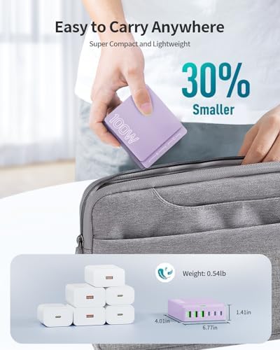 Revolutionize Your Charging Routine with the 100 W Ga N 6-Port USB C & A Power Station – Ultimate Fast Charging Hub for i Phone, i Pad, Samsung, and Android Devices – Compact Cube Design with Smart Power Management for Efficient Multi-Device Charging Solutions