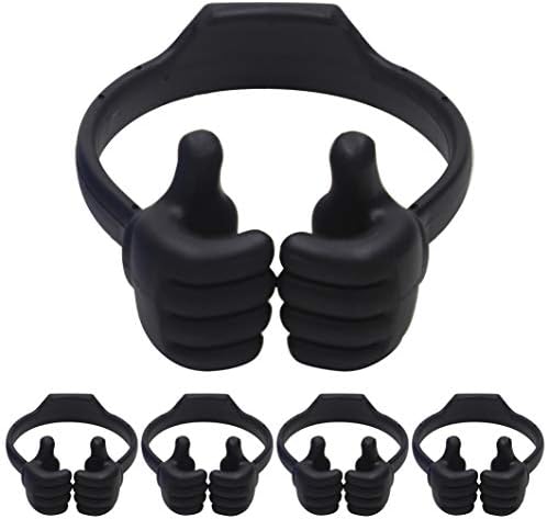 Versatile 5-Pack Honsky Multi-Angle Cell Phone and Tablet Stands – Stylish Thumbs-Up Design for Effortless Viewing – Universal Cradle for Secure Device Support at Home or Office – Ideal Black Finish Smartphone and Tablet Holder for Ultimate Convenience