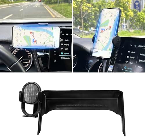 Custom-Fit 360-Degree Rotation Car Phone Holder for Toyota Corolla 2019-2025 & Corolla Cross 2022-2025 – Hands-Free Cell Phone Cradle with 8-Inch Screen Compatibility – Elevate Driving Safety and Convenience with Sturdy, Easy-Install Mount