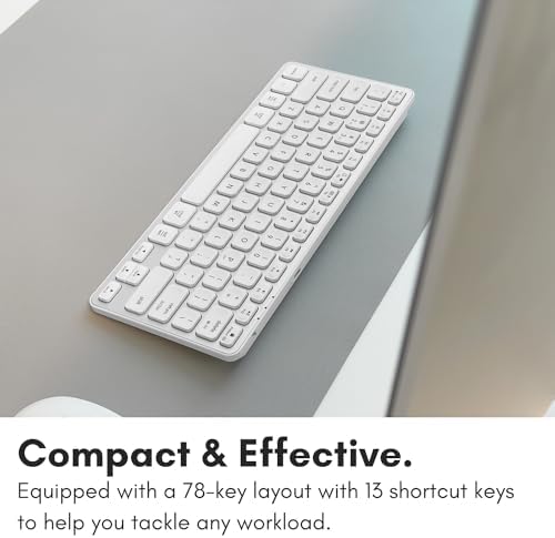 Upgrade Your Mac Experience with the Macally Bluetooth Keyboard – Premium Wireless Typing Solution for Mac Book Pro, i Mac, i Pad & PC – Ergonomic Design & Long-lasting Rechargeable Battery for Seamless Productivity