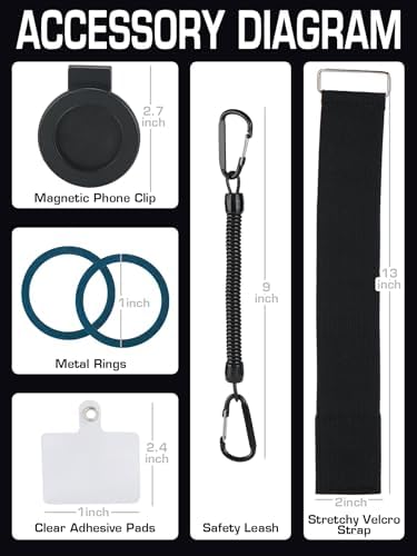 Magnetic Phone Holder for Outdoor Enthusiasts – Hands-Free Universal Clip for Hiking, Running & Travel – Secure Smartphone Mount with Quick-Release Functionality – Lightweight, Durable Accessory for Active Lifestyles