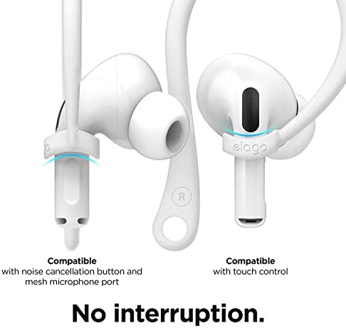 elago Ergonomic Ear Hooks for All Air Pods Models – Jean Indigo – Anti-Slip Design for Secure Fit and Enhanced Comfort – Perfect Earbud Accessories for Music, Calls, and Active Lifestyles – US Patent Registered for Superior Quality and Durability