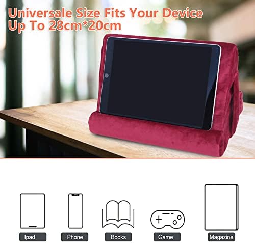 Ultimate Comfort Multi-Angle Tablet Holder and Phone Stand Set – Lightweight and Sturdy Design with Storage Pocket – Ergonomic Cushion for Enhanced Stability and Versatile Use – Modern Black and Light Green Aesthetic for Stylish Workspaces and On-the-Go Convenience