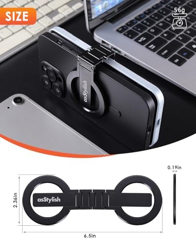 Twins Carry: Magnetic Dual-Phone Holder for iPhone & Android | Lightweight Solution for Professionals, Travelers & Gamers | Manage 2 Mobile Phones for Work, Personal Use (Black, General) – Enhanced Compatibility and Speed