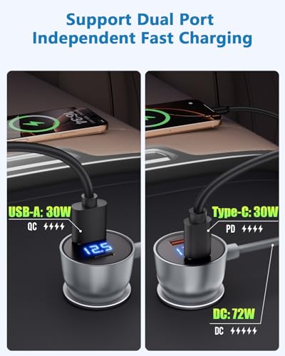 Ultimate Starlink Mini Car Charger – 100 W USB C to DC Power Cable – 10 ft Durable Cigarette Lighter Charging Cord – High-Speed Compatibility for Seamless Device Powering on the Go – 18 AWG Enhanced Performance