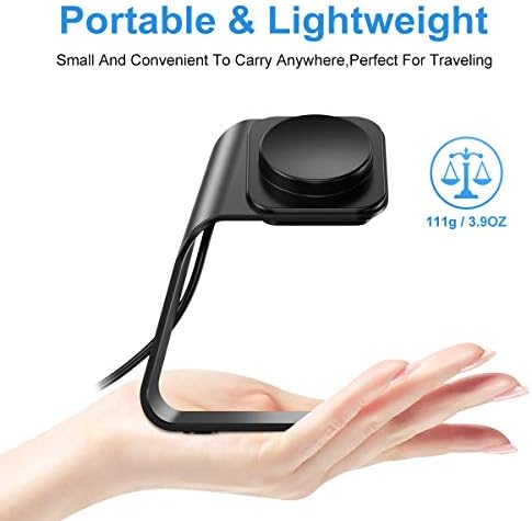 NANW Fast Charging Dock for Samsung Galaxy Watch Series 7, 6, 5 Pro, 4, 3 & Active 2 – Sleek USB Charger Stand with Enhanced Compatibility, Non-Slip Stability, and Portable Design for Effortless Power-Up and Smartwatch Organization