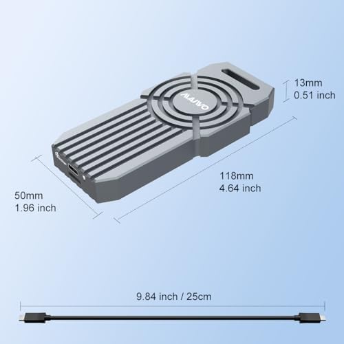 MAIWO 40 Gbps M.2 NVMe SSD Enclosure – Ultra-Fast USB4 Type-C Adapter for 8 TB SSDs – Tool-Free Installation with Thunderbolt 3/4 Compatibility – Durable Aluminum Alloy Design for Optimal Heat Dissipation – Perfect for Gamers and Creative Professionals