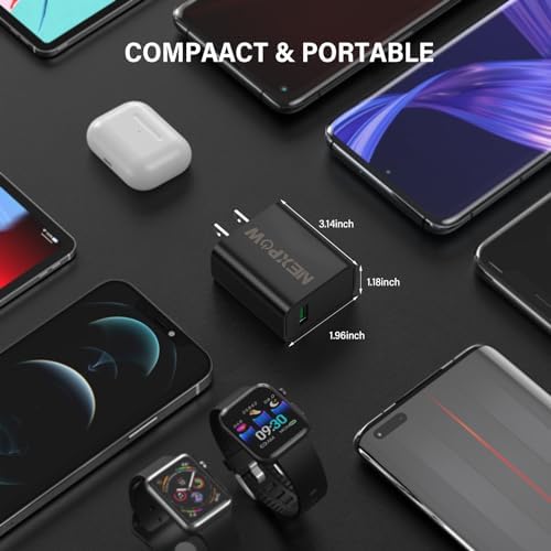 NEXPOW 18 W USB-C Wall Charger – Rapid Charging Power Adapter for Q Series Devices – Ultra-Compact & Lightweight Travel-Friendly Design with Advanced Overheat Protection for Safe and Efficient Charging Solutions