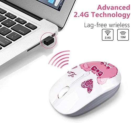 Ultra-Quiet Wireless Mouse with Nano Receiver – Perfect for PC, Laptop & Mac Book | Portable Optical Mice for Effortless Navigation | Ergonomic Design for Comfort & Productivity | Ideal for Mobile Professionals & Students