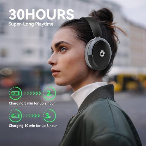Experience Next-Level Audio with Stylish Pink Wireless Over-Ear Headphones – Premium Noise Cancellation, Hi-Fi Stereo Sound, and 30-Hour Playtime for Unmatched Comfort in Travel and Home Office Use, Featuring Immersive Deep Bass and Foldable Design for Effortless Portability and Extended Listening Pleasure