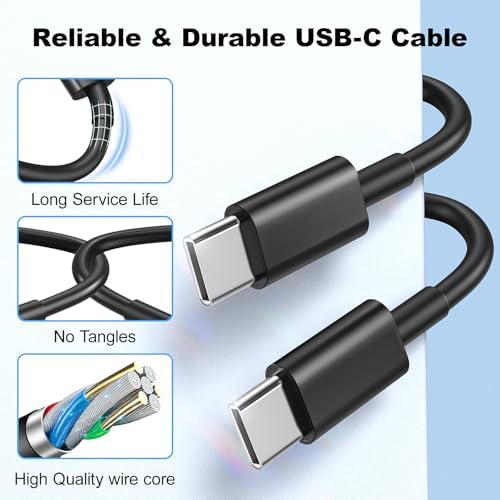 20 W Dual Pack Type C Wall Charger & 6 FT USB-C Cable – Ultra-Fast Charging Solution for i Phone 16/15/Plus/Pro & Samsung Galaxy S23/S22/S21 – Portable Design with Advanced Safety Features for All Your Devices – Perfect for Home, Office, and Travel