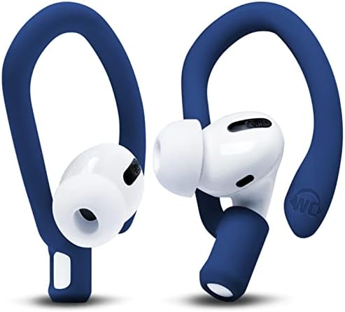 Patented WC Hook Z – Upgraded Over-Ear Hooks for Air Pods Pro 1, 2 & Air Pods 1, 2, 3 | Secure Fit Earbud Accessories with Unique Left & Right Design | Two Size Pairs Included | Winter White | Premium Quality by Wicked Cushions for Maximum Comfort and Stability