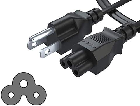 3-Foot 3-Prong Laptop Power Cord – Universal C5 to NEMA 5-15 P Adapter for HP, Dell, Lenovo, Asus, and More – High-Quality UL Certified AC Wall Plug Cable for Fast Charging and Reliable Performance – Perfect for Travel and Home Use