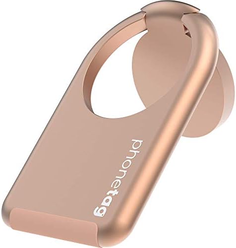 phonetag Magnetic Phone Stand & Ring Grip – Innovative 3-in-1 Design for Ultimate Portrait and Landscape Viewing, Enhanced One-Handed Control & Security, Compatible with Most Smartphones, Sleek Silver Finish