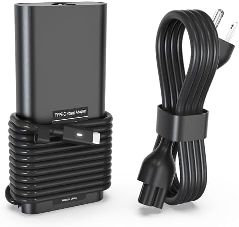 Ultra-Fast 130 W USB-C Charger for Dell XPS & Precision Laptops – Lightweight Power Adapter with Advanced Safety Features for Effortless Travel & Reliable Performance