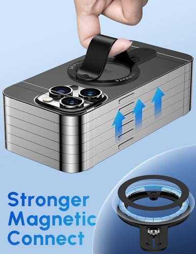Mag Safe Magnetic Phone Grip for i Phone 12-16 – Ergonomic Detachable Ring Holder in Elegant Silver – Ultimate One-Handed Control and Security – Lightweight Loop Design for Seamless Everyday Use – Perfect Accessory for Enhanced Smartphone Experience