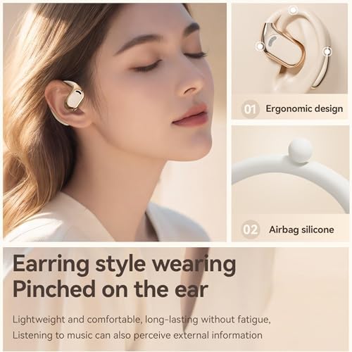AI-Powered Translation Earbuds: 3-in-1 Real-Time Language Converter with Premium Stereo Sound, Seamlessly Compatible with i OS & Android – Effortless Global Communication in 144 Languages, Lightweight Noise-Cancellation Design for Ultimate All-Day Comfort (Ivory)