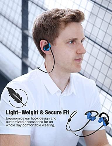 Otium Wireless Bluetooth Earbuds – IPX7 Waterproof Sports Headphones with 15-Hour Playtime for Gym & Running – Superior Sound Isolation & Ergonomic Comfort for Active Lifestyles – Seamless Device Compatibility – Black