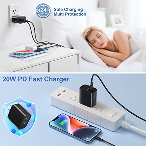 Costyle 20 W Dual USB C Wall Charger Pack (3) – Ultra-Fast Charging Block for i Phone 11-16, i Pad, Galaxy S23, and Apple Watch Series 7/8 – Compact Travel Adapter for Enhanced Device Compatibility and Performance