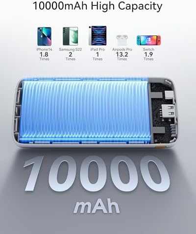 VOLTME 10000 m Ah Slim Power Bank – Ultra-Fast USB-C Portable Charger for i Phone, Samsung & i Pad – Dual Output Battery Pack for Travel, Camping & Outdoor Adventures – Lightweight Design with Smart Safety Features – Quick Charge for All Your Devices
