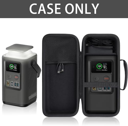 Ultimate Protection for On-the-Go Charging: co2 CREA Hard Travel Case for Anker Power Core Reserve 192 Wh Power Bank – Lightweight, Shockproof, and Stylish Black Design with Custom Compartments for Accessories and Quick Access Zippers