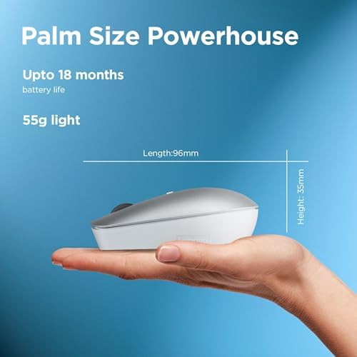 Lenovo 540 Storm Grey Wireless Mouse – Compact & Ergonomic USB-C Design for PC and Laptop – Ambidextrous Comfort with 18-Month Battery Life – Reliable 2.4 GHz Connection for Windows & Chrome OS Devices – Ultimate Productivity Companion