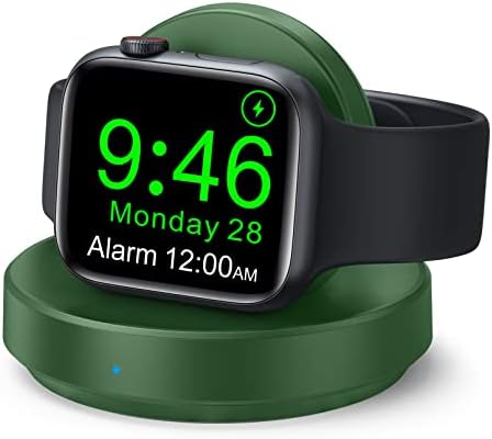 Sleek Sky Blue Portable Magnetic Charging Dock for Apple Watch – Fast Wireless Charger with Nightstand Mode, Compatible with Series 10, 9, 8, 7, SE, 6, 5, 4, 3, 2, Ultra 2 – Travel-Friendly Design with Premium Charging Cable for Effortless Power and Style