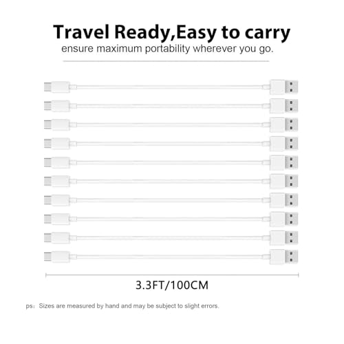 Supercharge Your Drive with 10 FT USB A to C Car Play Charging Cables – 2 Pack for Seamless i Phone 15/16 and i Pad Compatibility, Fast Data Transfer & Durable Design for Uninterrupted Connectivity