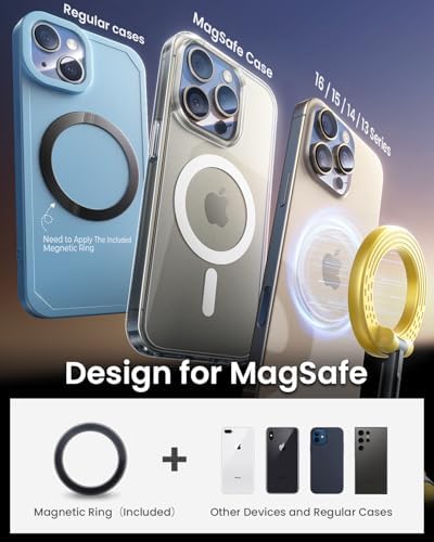 2025 Upgraded Vacuum Suction Cup Phone Mount for Magsafe [109+LBS Strongest Suction], 360° Adjustable Foldable Vacuum Magnetic Phone Holder for Car [24 N55 Stronger Magnets], for iPhone 16/15/14/13/12 – Enhanced Compatibility and Speed