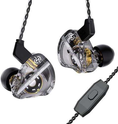 CCZ DC02 Hi-Fi In-Ear Monitors – Premium Wired Earbuds for Musicians and Audio Lovers – Cutting-Edge Dual Magnetic Circuit Technology for Superior Sound Clarity and Noise Isolation – Robust 4 N OFC Cable for Enhanced Durability – Perfect for Studio Use, Live Performances, and Everyday Listening (Sleek Black, No Microphone) – Transform Your Music Experience with Unmatched Fidelity