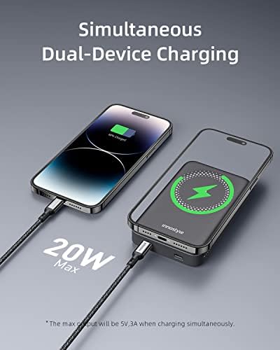Magnetic Wireless Portable Charger 10,000 m Ah Power Bank with 20 W Fast Charging, Foldable Stand & USB-C Compatibility – Ultimate i Phone 16/15/14/13/12 Series Charging Solution for On-the-Go Convenience
