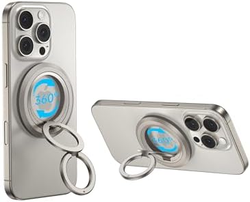 Syncwire Magnetic Phone Ring Holder – Titanium Alloy Kickstand for i Phone 12-16 Pro Max & Compatible Android Devices – Ergonomic Design, Enhanced Mag Safe Stability, Lightweight Grip for Ultimate Hands-Free Convenience