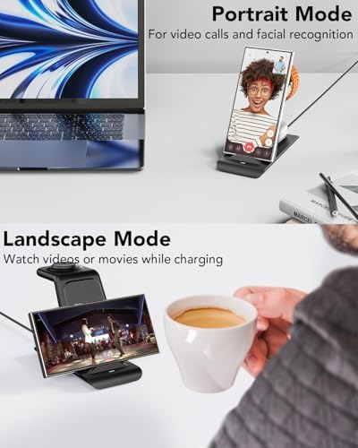 Ultimate 3 in 1 Wireless Charging Station for Samsung Devices – Fast Charge Galaxy Watch 7/6/5/Pro, Galaxy S25/Edge/Ultra/S25+/S24/S23/Note 20/10, Z Flip 7/6, and Fold 7/6 with Galaxy Buds 3/2/Pro/Live – Sleek, Space-Saving Design for Efficient Multi-Device Powering and Enhanced Compatibility