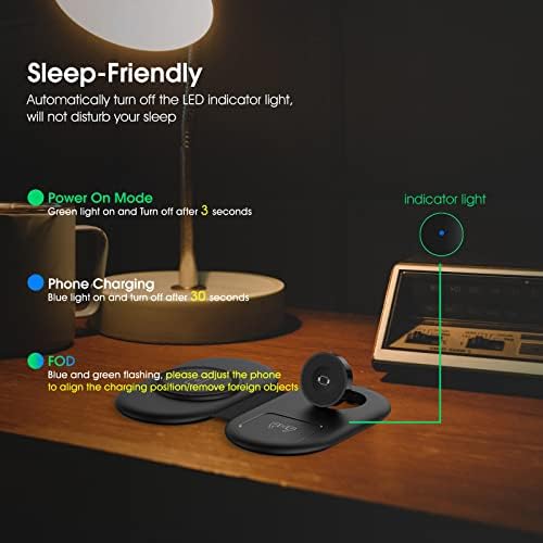 Revolutionary Compact Magnetic Wireless Charger – Fast-Folding Travel Station for i Phone 15/14/13/12/Pro/Max/SE/11/X/XR/8 & Apple Watch Series 9/8/Ultra/SE/7/6-2 – Ultimate On-the-Go Power Hub with Enhanced Safety Features for Tech Enthusiasts and Travelers – Portable Multi-Device Charging Solution for i Pods 3/Pro/2, Perfect for Efficient Travel and Seamless Connectivity