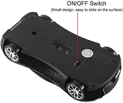 Sleek Yellow Wireless Car Mouse – Cool Sports Car Design for Enhanced Precision with 1600 DPI Optical Technology | Lightweight & Portable USB Receiver Mouse for Laptops, PCs, and Travel | Perfect Gift for Tech Lovers and Professionals
