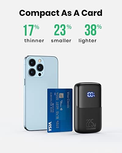 INIU 10,000 m Ah Ultra-Compact Power Bank – Smallest 22.5 W Fast Charger with Dual USB-C Inputs/Outputs, Triple Device Charging, & Integrated Phone Holder – Ultimate Compatibility with i Phone 16/15/14/13/12, Samsung S23, Google Devices, & More – Perfect for Travel & Daily Use