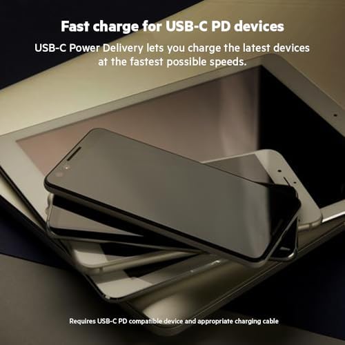 Belkin 68 W Dual Port USB-C Charger Block – Ga N Fast Charger for i Phone 16, Samsung Galaxy S25, Mac Book Pro & More – Superior Power Delivery, Compact Design & Enhanced Safety Features for On-the-Go Charging Efficiency