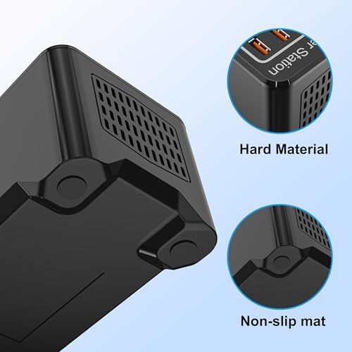 High-Powered 65 W 10-Port Charging Hub – 6 USB-C & 4 USB-A Ports for Fast, Efficient Charging of i Phone 16 Pro, Mac Book Pro/Air, i Pad Pro – Compact Desktop & Wall-Mount Design with Safety Features for Home Office Optimal Performance