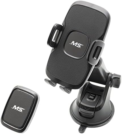 Mobile Spec MBM11102 Magnetic Clip Dash Mount – Ultimate 360-Degree Phone Holder for Safe, Hands-Free Driving in Sleek Black