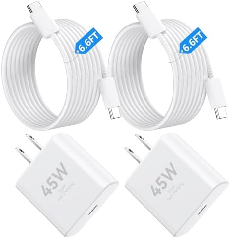 Apple 16 Series 45 W USB-C Rapid Charger with 6.6 ft Type-C Cable – Ultimate Fast Charging Solution for i Phone 16, Galaxy S24/S23, and All USB-C Devices – Compact, Durable, and Safety-Enhanced Power Adapter for On-the-Go Efficiency