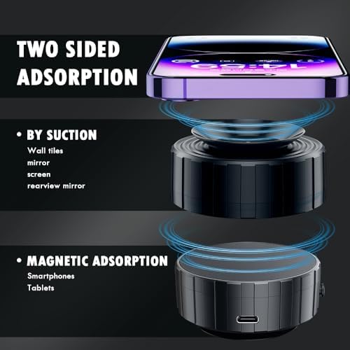 Universal Magnetic Car Phone Mount – 360° Rotating Dashboard & Windshield Holder for i Phone 15/14/13 Pro Max & Samsung Galaxy – Strong Suction Cup, One-Hand Release, Mag Safe Compatible for Effortless Navigation and Safety