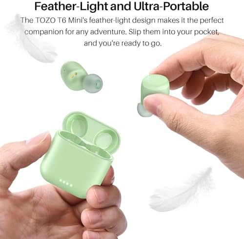 TOZO T6 Bluetooth 5.3 Wireless Earbuds – Immersive Stereo Sound, 50-Hour Playtime, IPX8 Waterproof Design, Customizable EQ via App, Ergonomic Fit – Ideal for Active Lifestyles and Seamless Connectivity